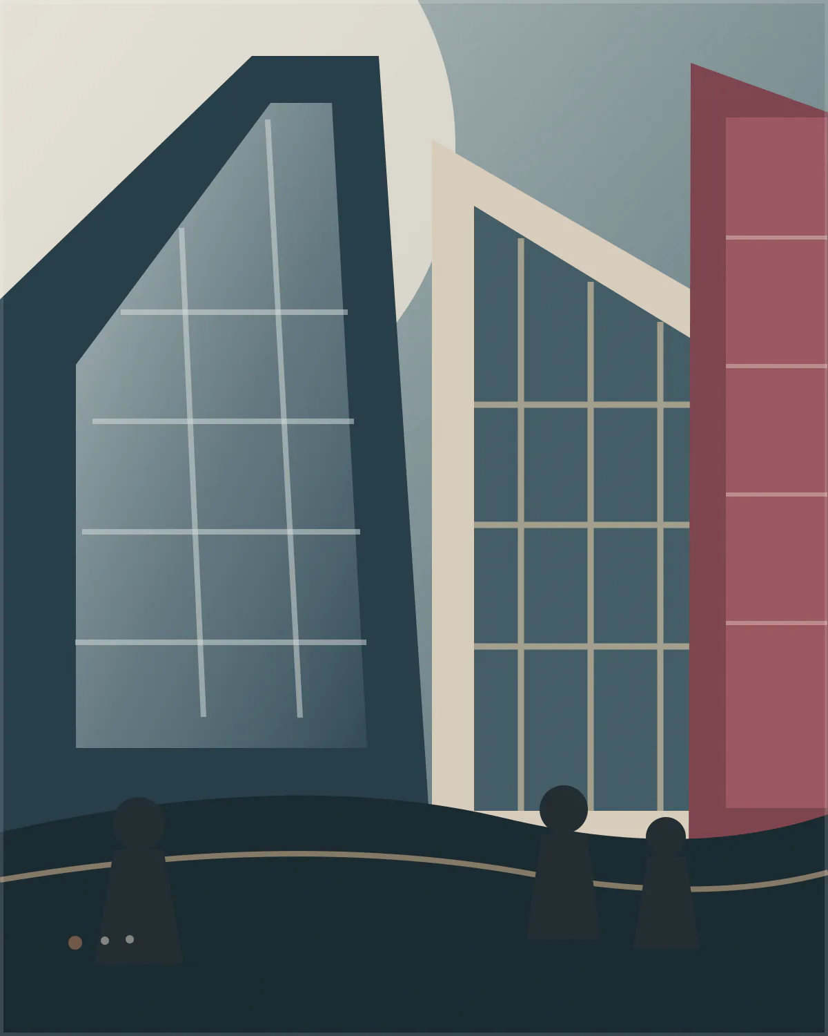 Détail architectural d'un quartier d'affaires français